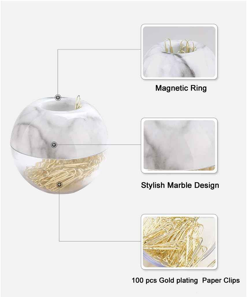 100pcs 28mm Paper Clips in Elegant Magnetic Clip Holder - TTpen
