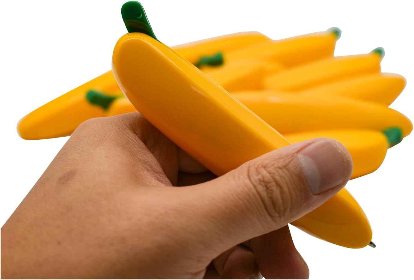 10PCS Novelty Banana Fruit Kids Ballpoint Pens 1.0mm Black Ink - TTpen