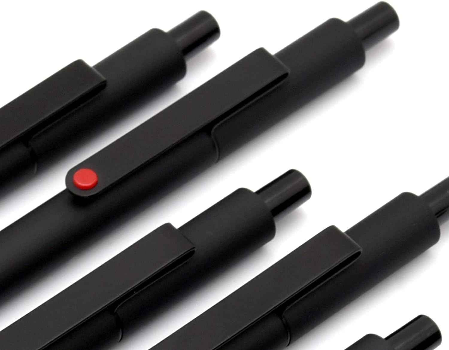 Kaco 0.5mm Black Retractable Liquid Gel Pen,10 pack - TTpen