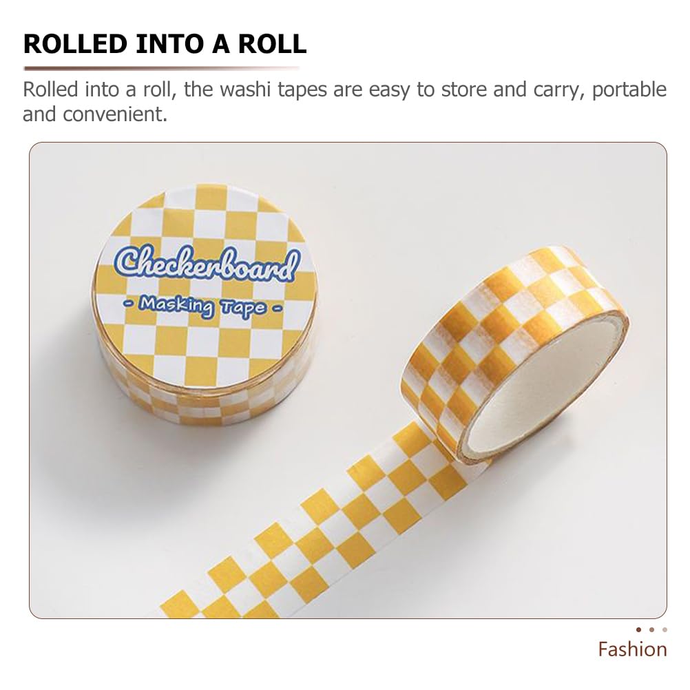 6 Rolls Checkerboard Washi Tape