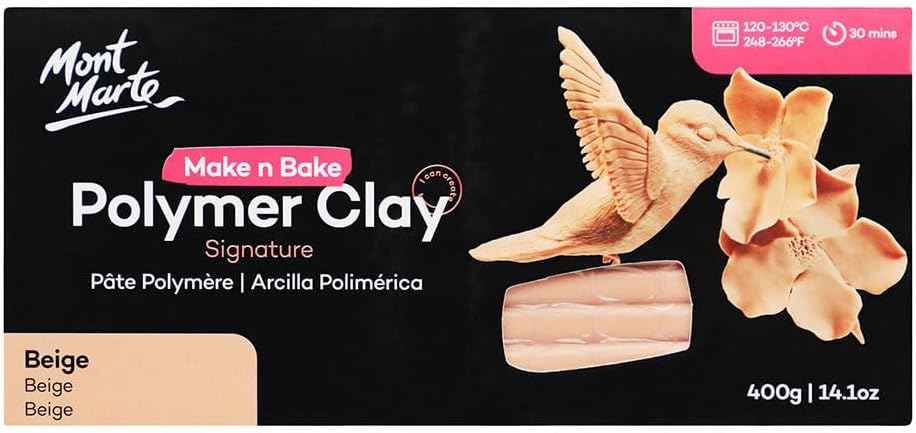 Mont Marte Make n Bake Polymer Clay Signature 400g Block - TTpen