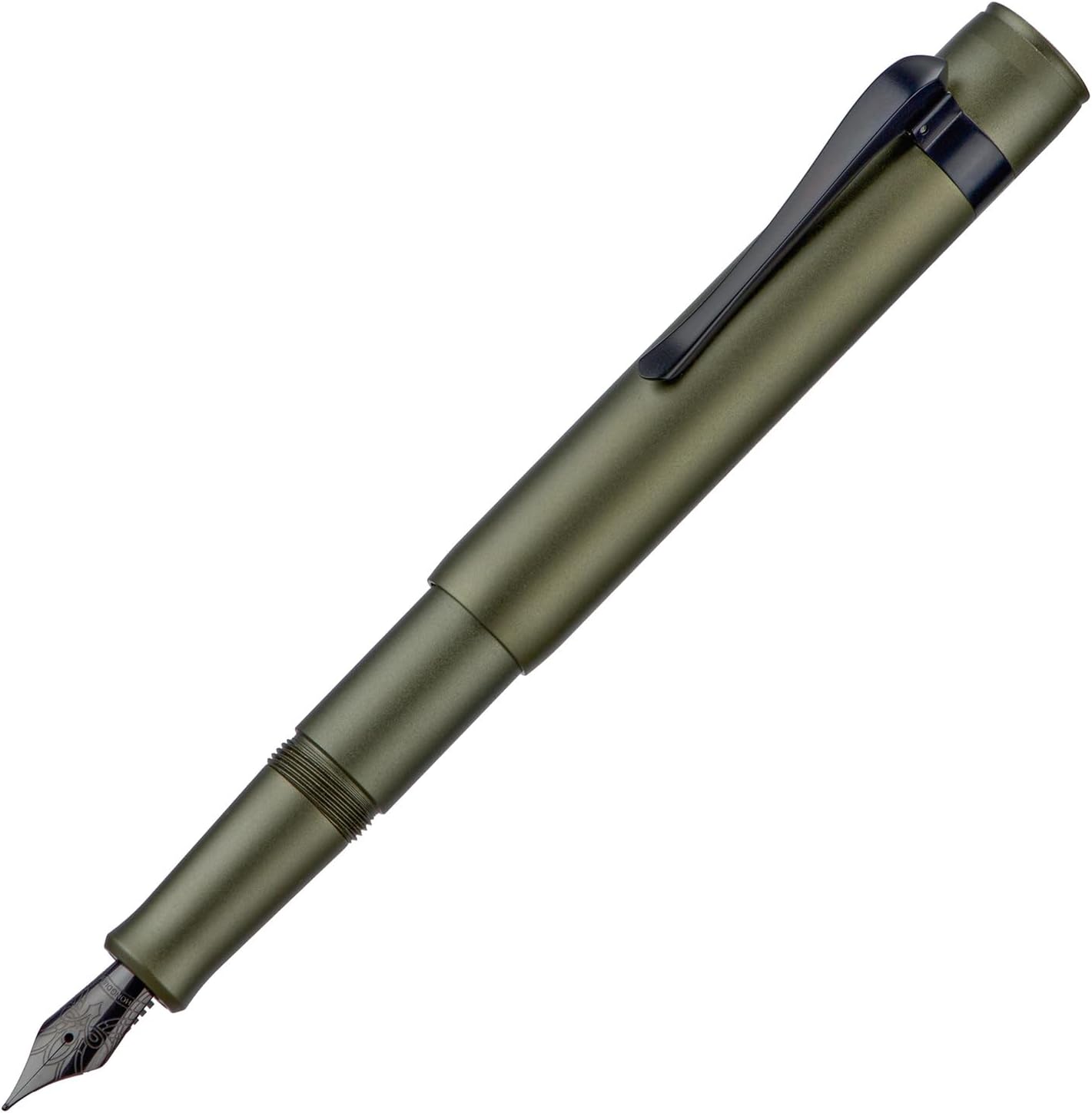 Hongdian M2 Mini Fountain Pen,Aluminium Short Pocket Travel Pen Army Green