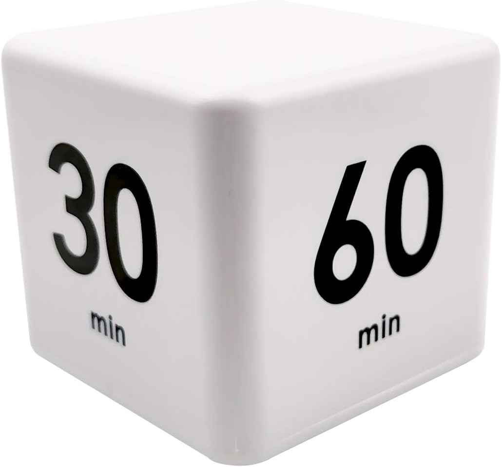 Cube Timer 15 20 30 60 Minutes Countdown White
