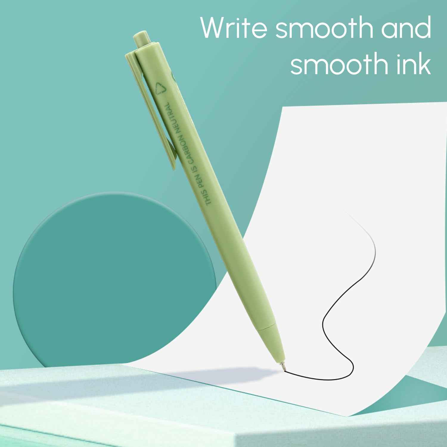 M&G Retractable Quick Dry Gel Ink Pen,0.5mm Fine Point 5 Pack - TTpen