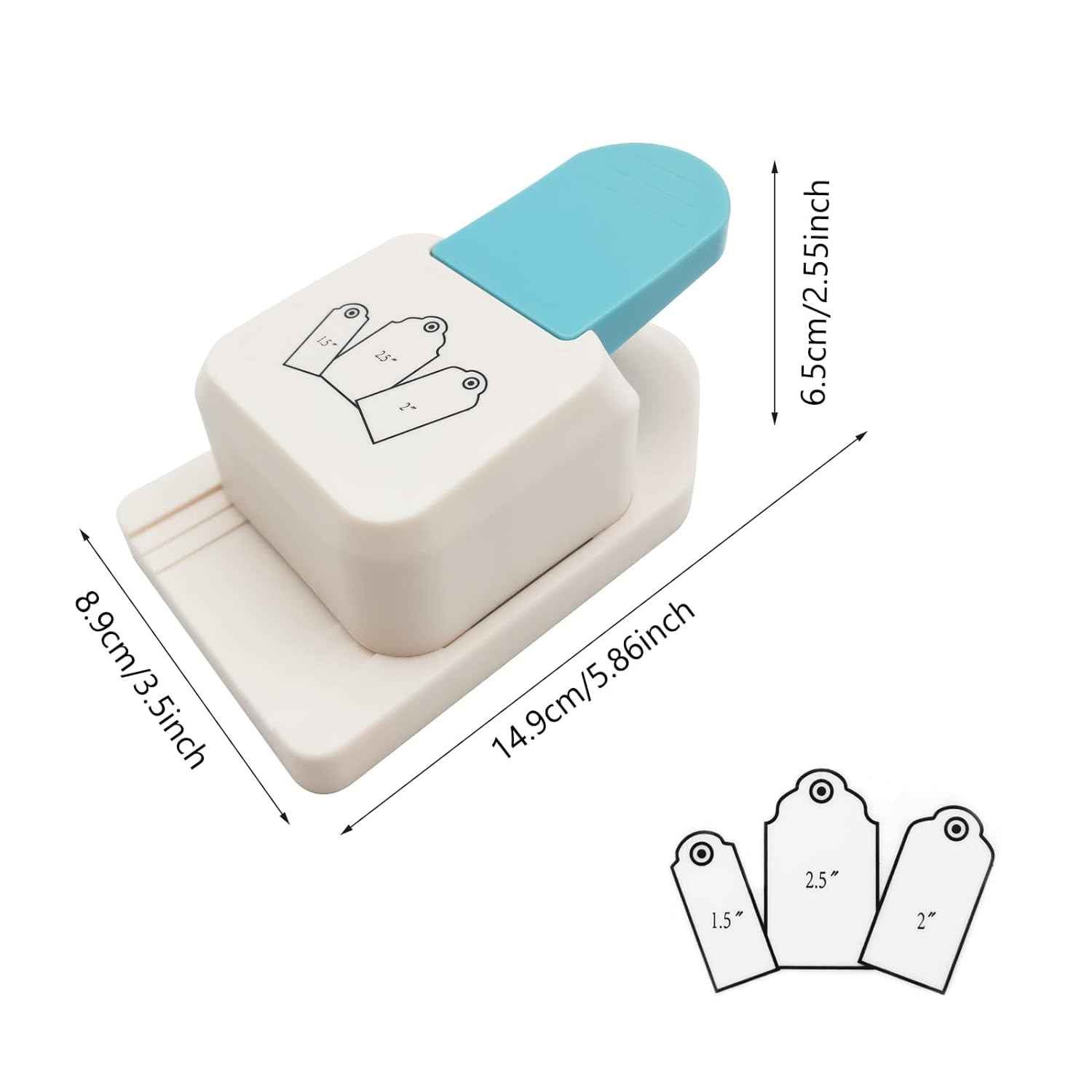 3in1 Craft Tag Paper Punch 1.5/2/ 2.5 Inch - TTpen