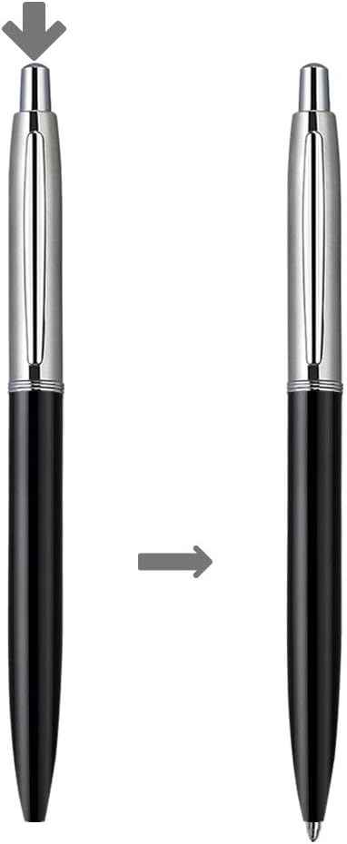 3Pcs Retractable Stainess Steel Metal Ballpoint Pens,6 Replaceable Refills - TTpen