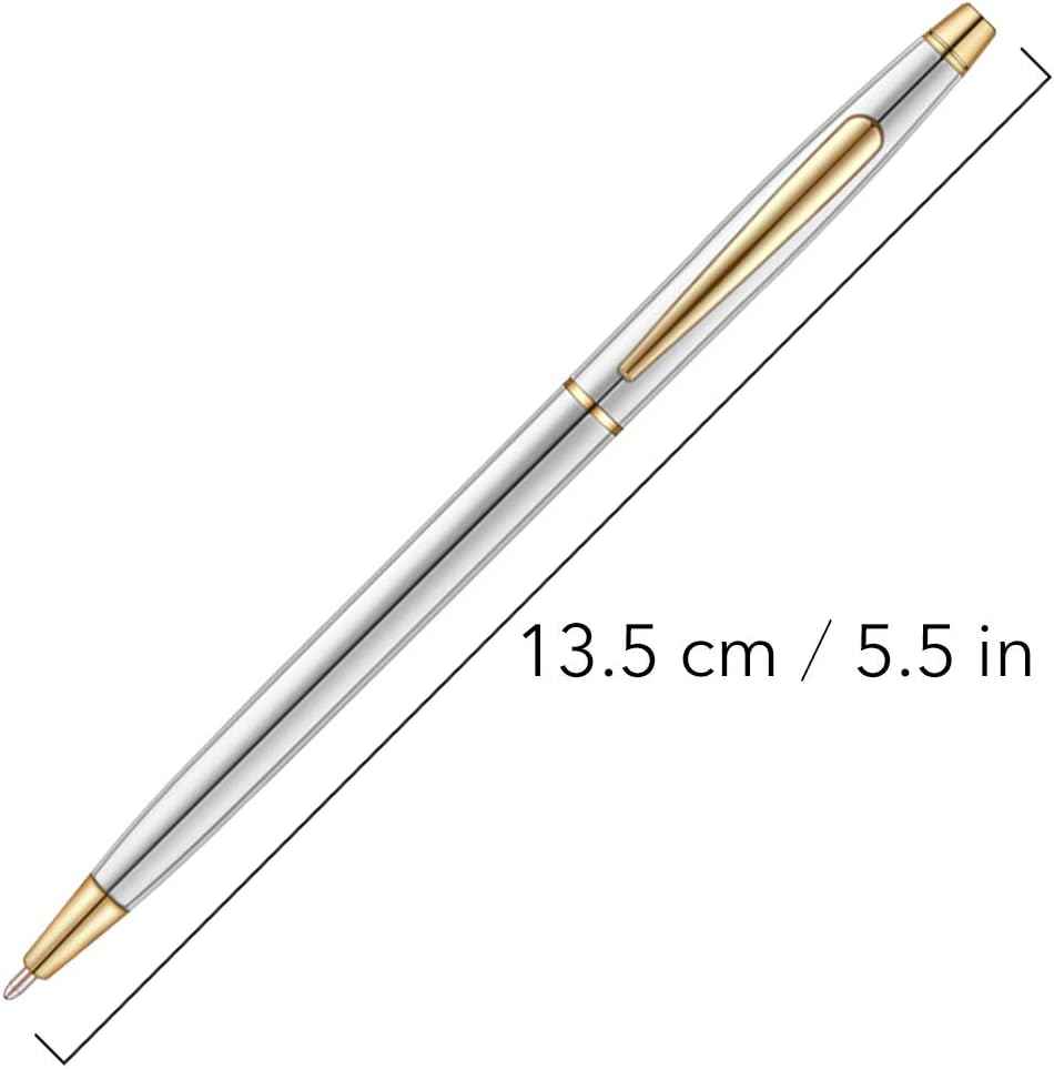 6 Pack Gold Stainless Steel Ballpoint Pens Black Ink - TTpen