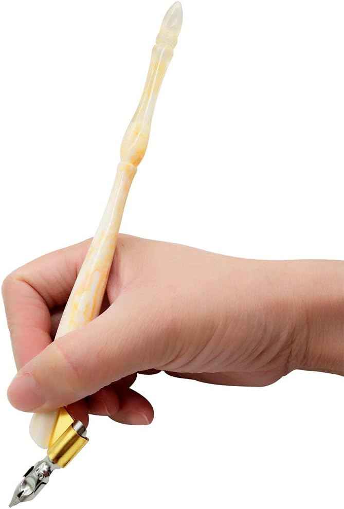 Oblique Calligraphy Nib Pen Point Holder Dip Pen 5 Flat Nibs - TTpen