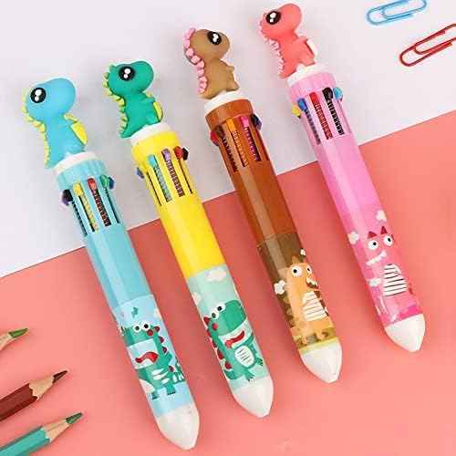 10in1 Multicolor Animal Retractable Ballpoint Pen 0.5mm 8 Pack - TTpen