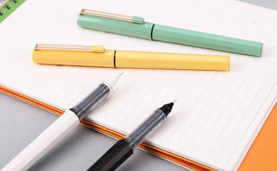 M&G 12Pcs Liquid Rollerball Pens,0.5mm Fine Ponit Black Ink - TTpen