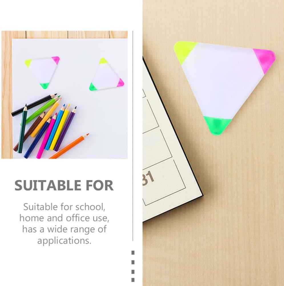 9pcs Triangle Shape Watercolor Highlighter Pens 3in1 Chisel Tip - TTpen