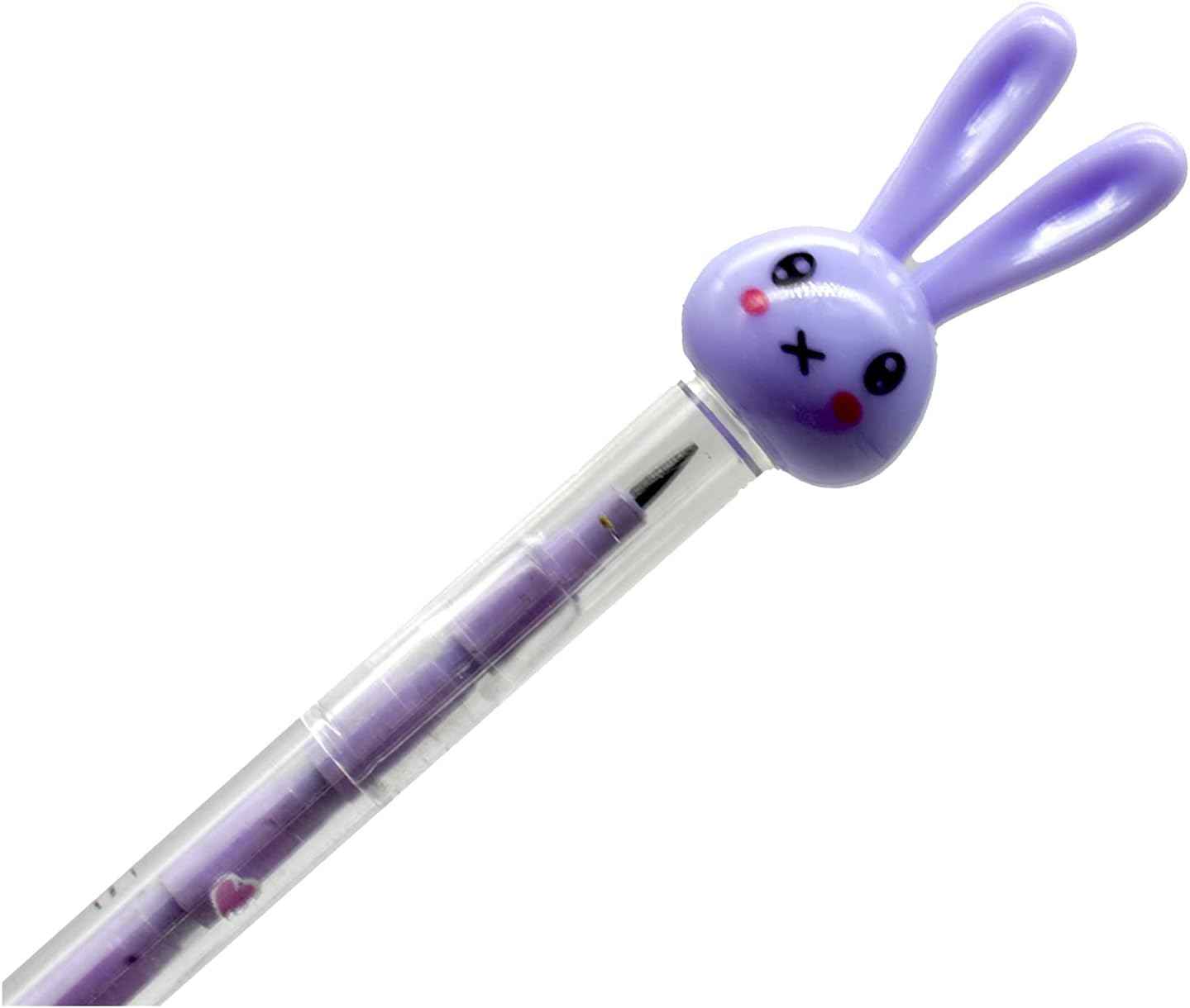 12PCS Cute Bunny Non-Sharpening Stackable Pencils with 64 Refills - TTpen