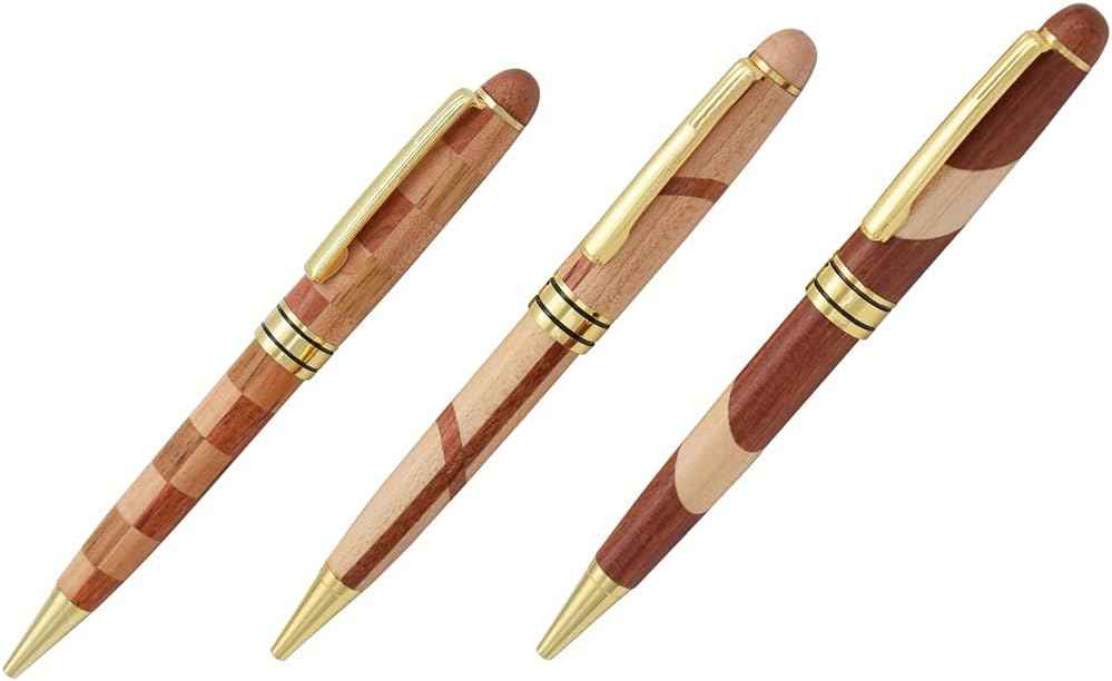 3 Pack Wooden Handcrafted Ballpoint Pens Set - TTpen