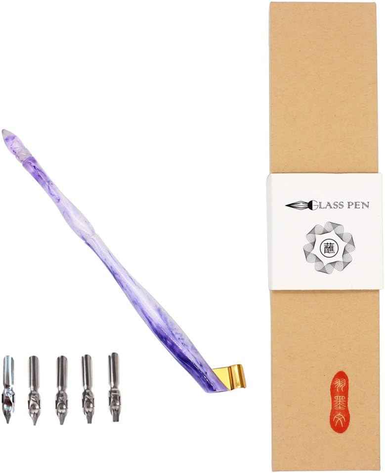 Oblique Calligraphy Nib Pen Point Holder Dip Pen 5 Flat Nibs - TTpen