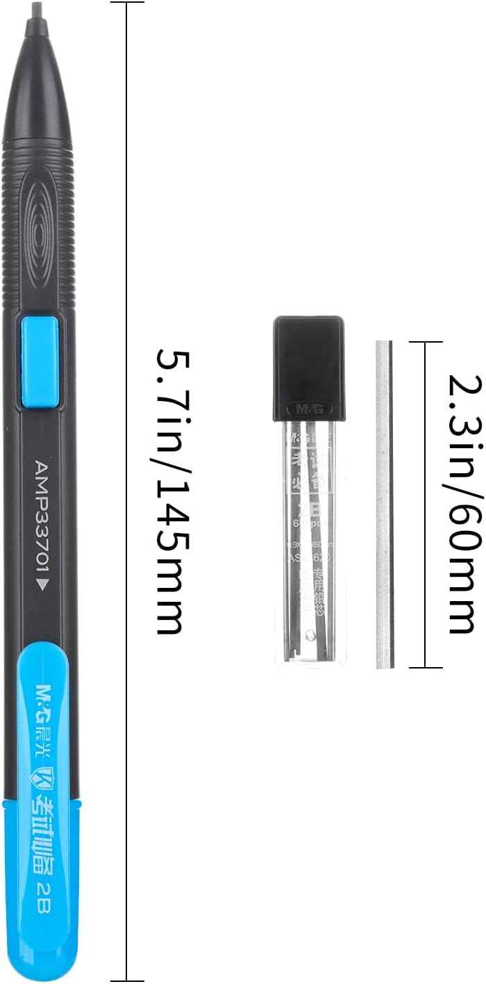 M&G 9Pcs Mechanical Pencils and 2B Black Lead Refills Set - TTpen
