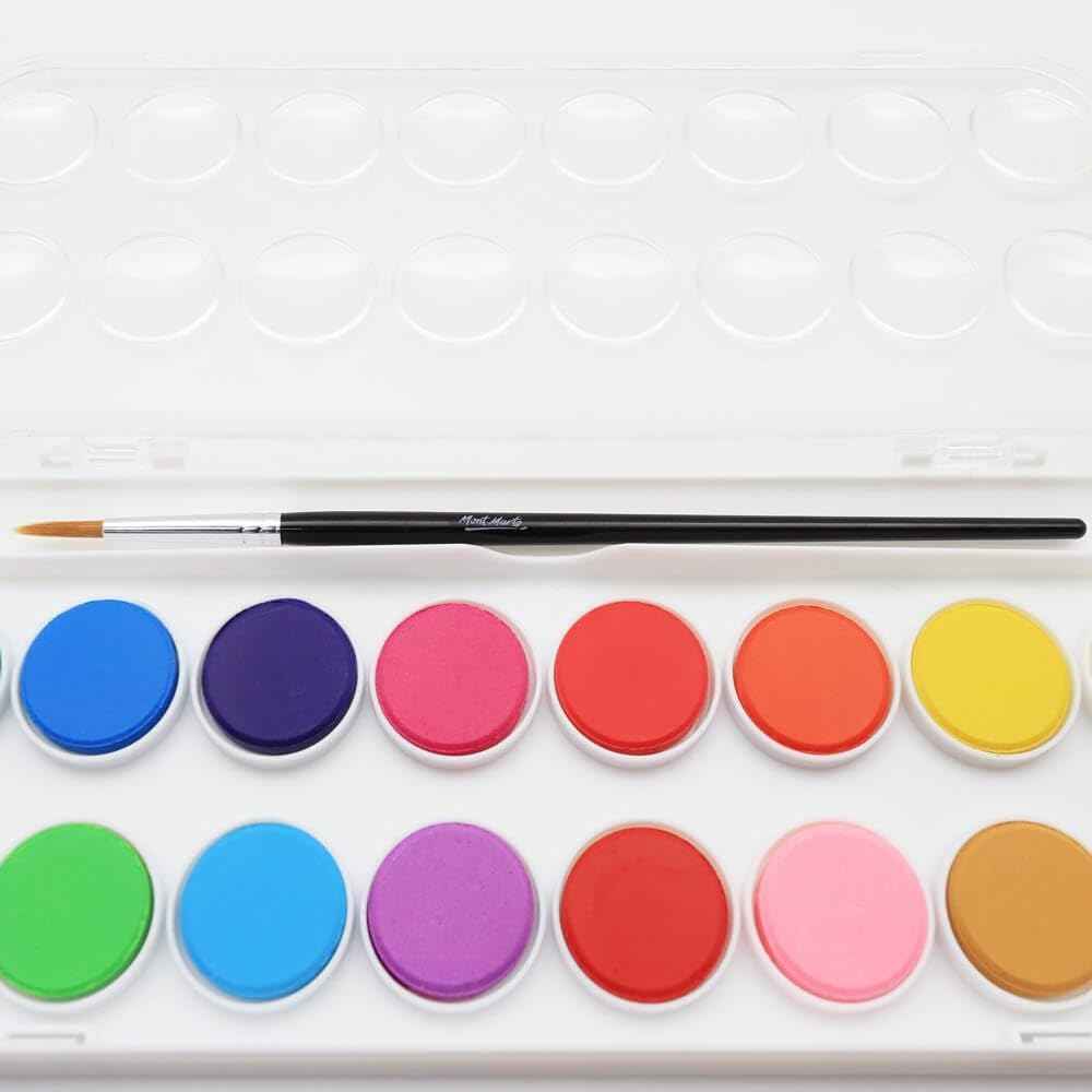 Mont Marte Watercolour Cake Set Discovery 16 Brilliant Colours - TTpen