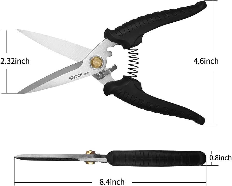 Stedi 8 inch Multipurpose Heavy Duty Scissors for Household Pruning - TTpen