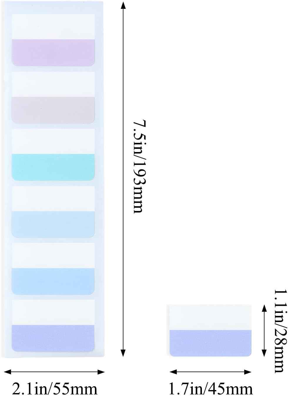 5 Pack Sticky Notes Annotation Tabs 300pcs Index Labels,Morandi Color - TTpen