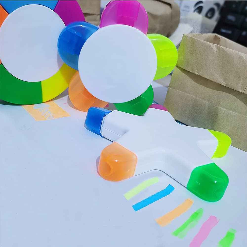 3 Pack Fluorescent Highlighters,Petal,Star Flower,Round Shape - TTpen