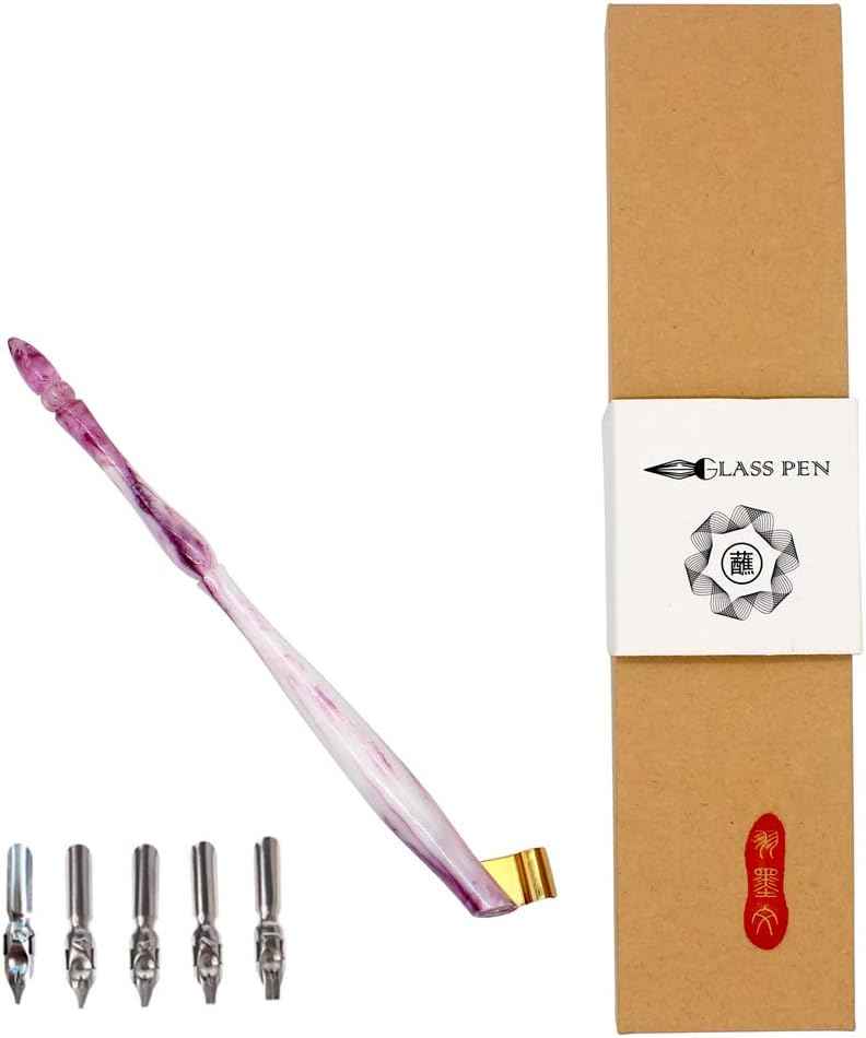 Oblique Calligraphy Nib Pen Point Holder Dip Pen 5 Flat Nibs - TTpen