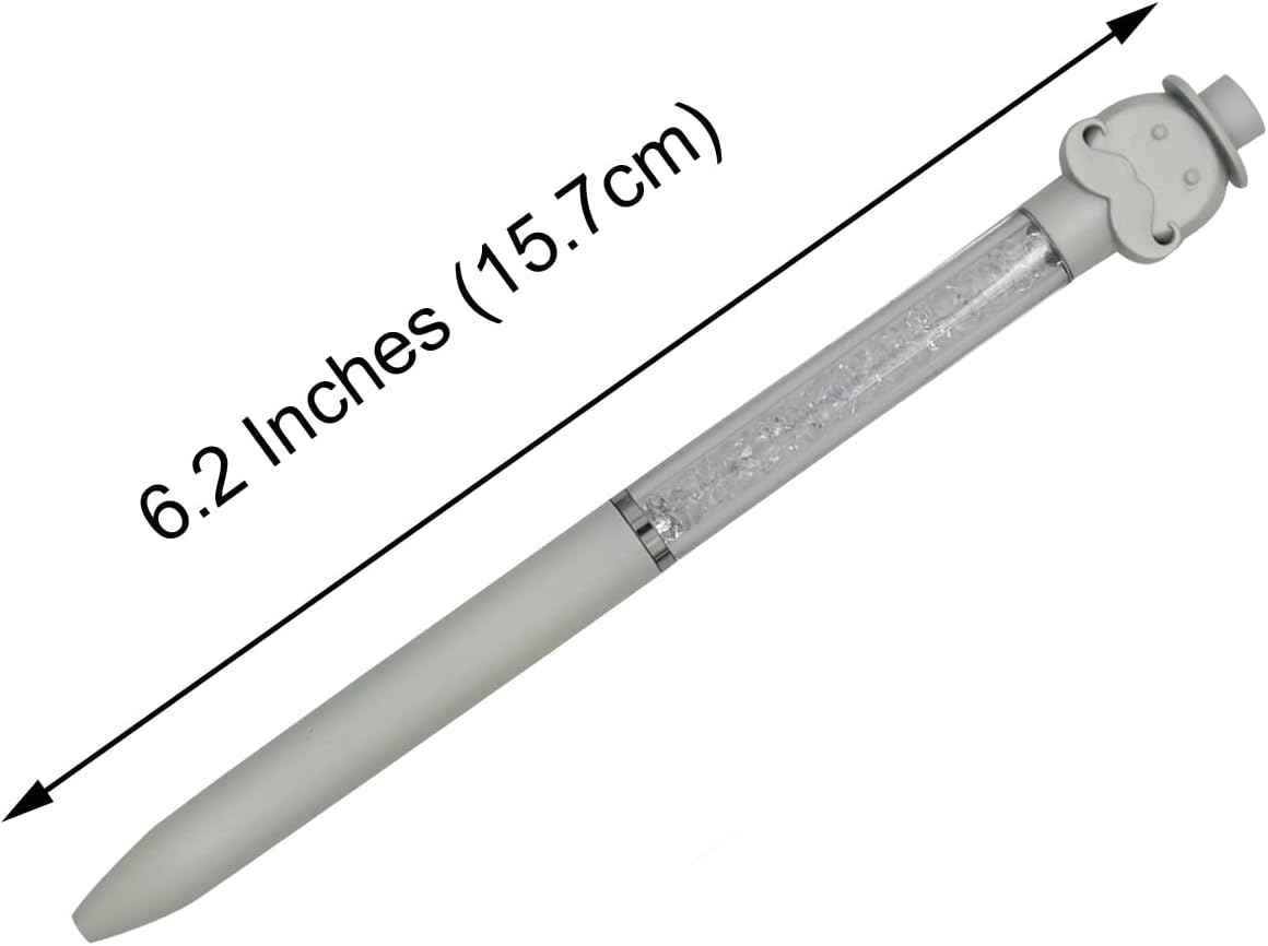 12PCS Fun Mustache Hat Ballpoint Pens Retractable Black Ink - TTpen