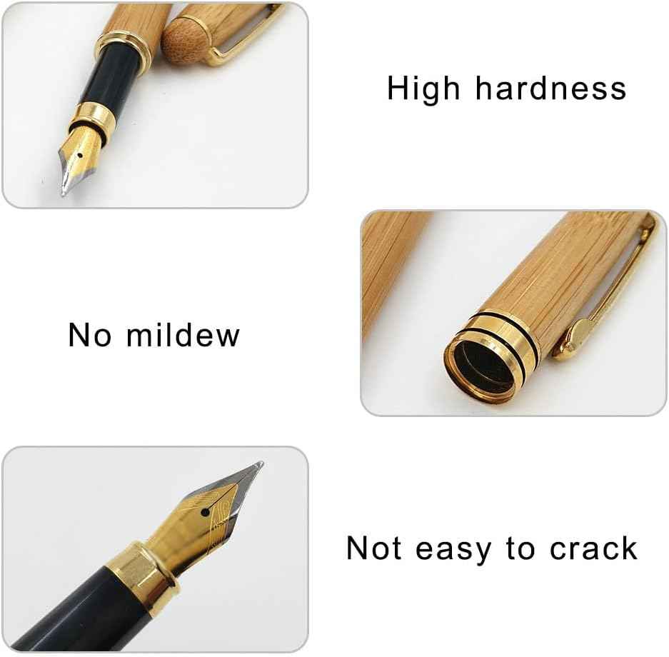 Bamboo Fountain Pen with Gift Pen Holder Case - TTpen