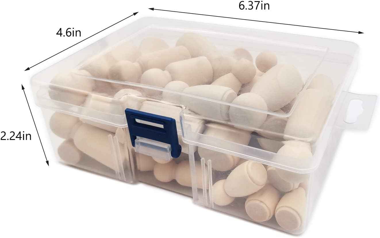 50 Pack Unfinished Wooden Peg Dolls for Kids DIY Art Craft Painting - TTpen