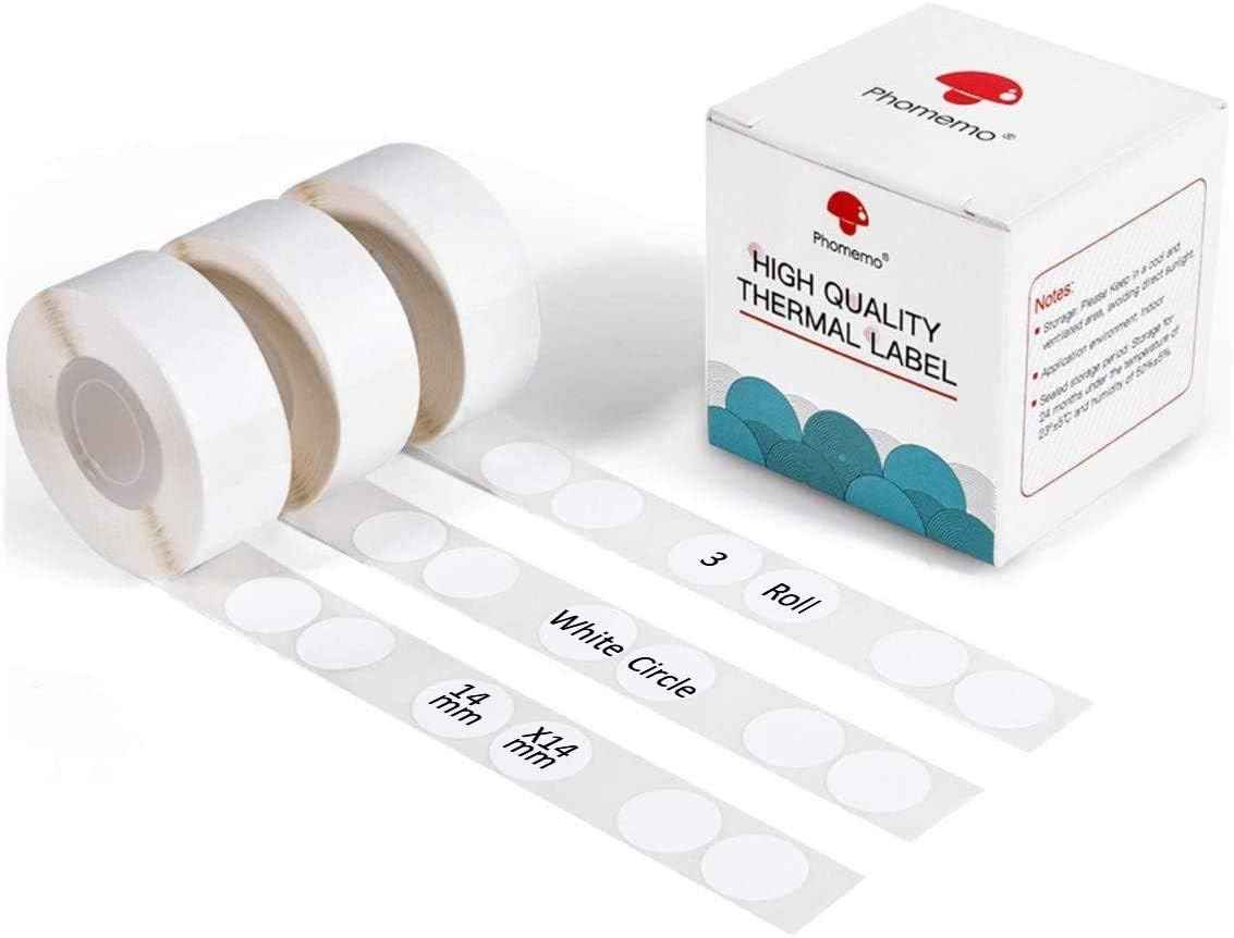 Phomemo D30 Adhesive White Circle Label Paper (14mm X 28mm) - TTpen
