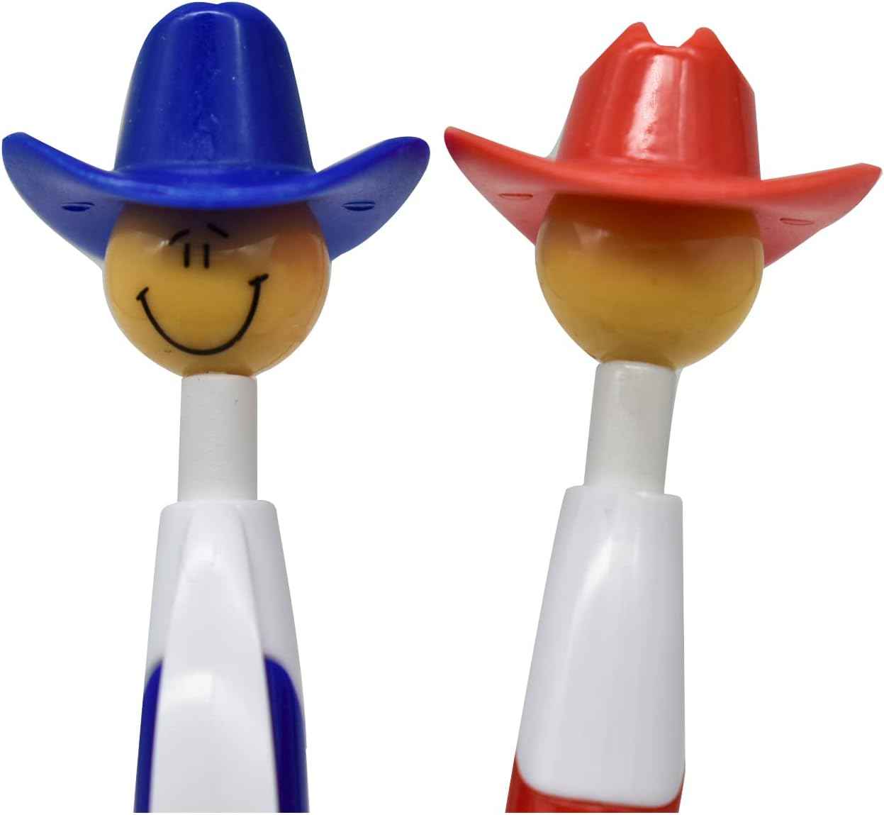 14PCS Fun Cowboy Hat Smile Retractable Ballpoint Pens For Kids - TTpen
