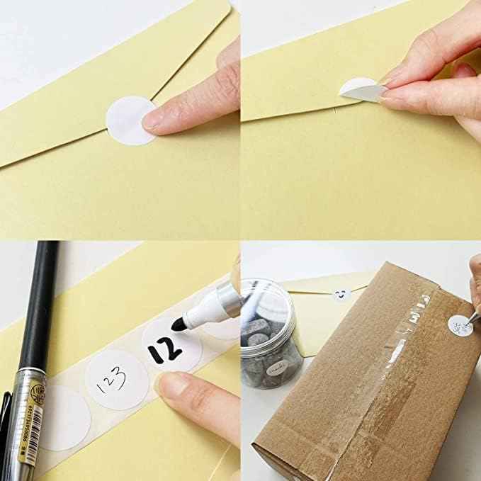 3000pcs 1 inch Dot 6 Rolls Coding Label Stickers White - TTpen