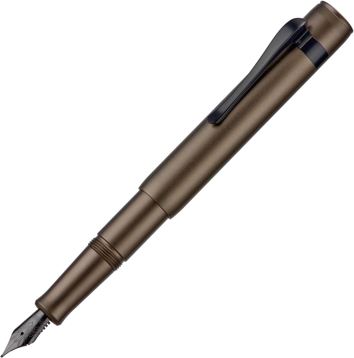 Hongdian M2 Mini Fountain Pen,Aluminium Short Pocket Travel Pen Caramel Brown