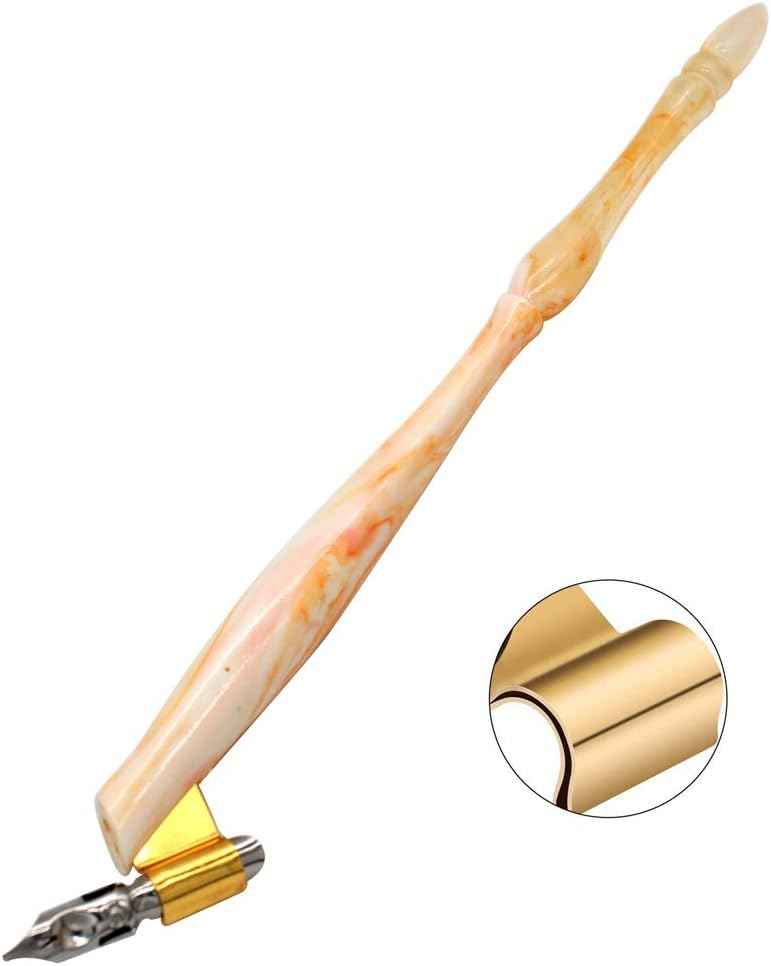 Oblique Calligraphy Nib Pen Point Holder Dip Pen 5 Flat Nibs - TTpen