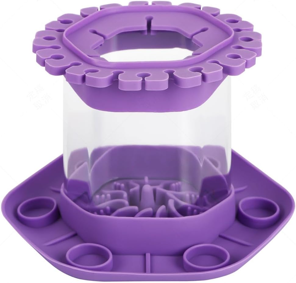Paint Brush Pen Cleaner Rinse Cup Holder Purple