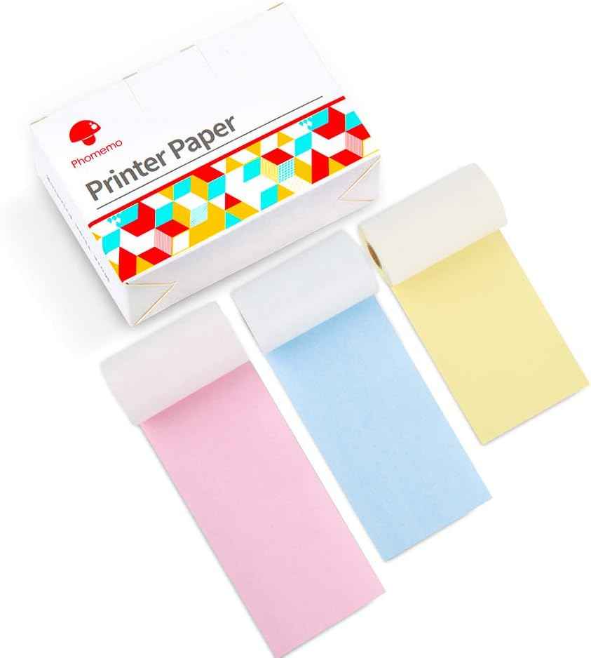 Colorful Thermal Paper 53mm x 6.5m for Phomemo M02/M03 Pocket Printer - TTpen