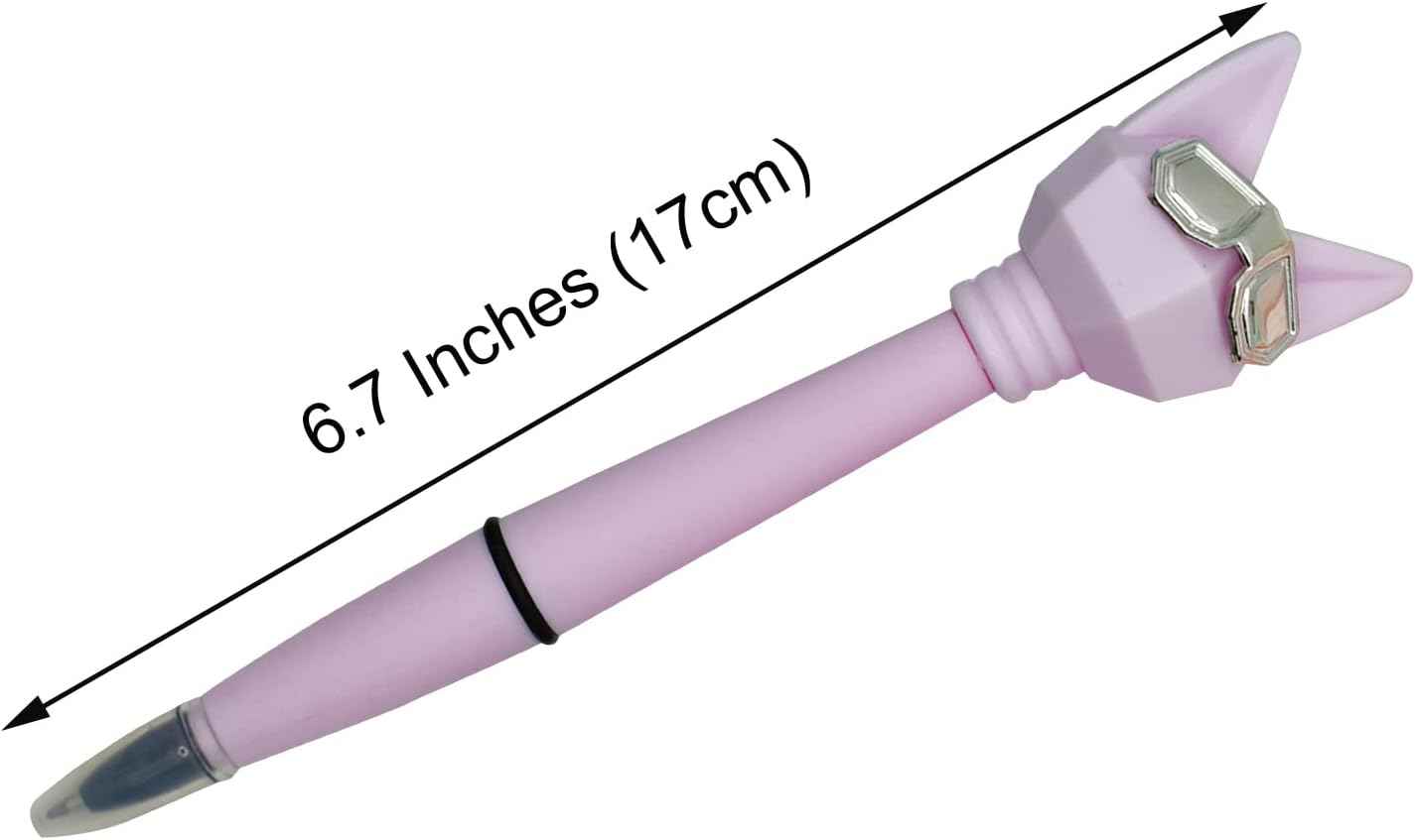 12PCS Cute Cat Ballpoint Pens Cartoon Wearing Golden Silver Glasses - TTpen