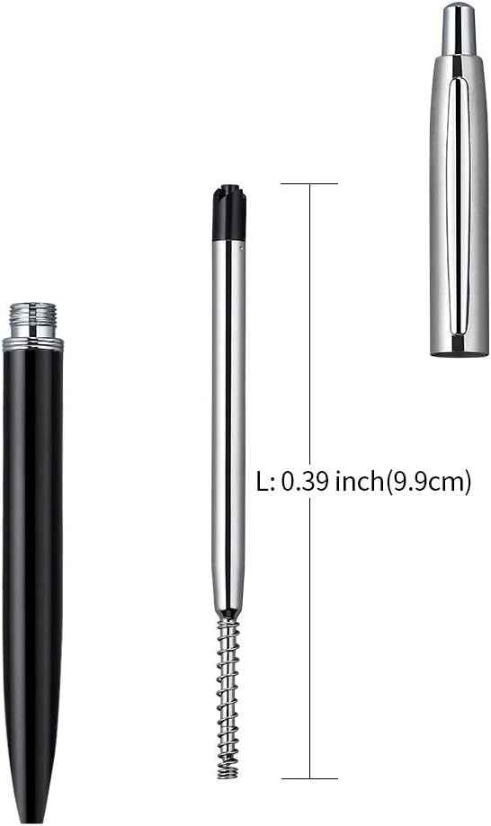 3Pcs Retractable Stainess Steel Metal Ballpoint Pens,6 Replaceable Refills - TTpen