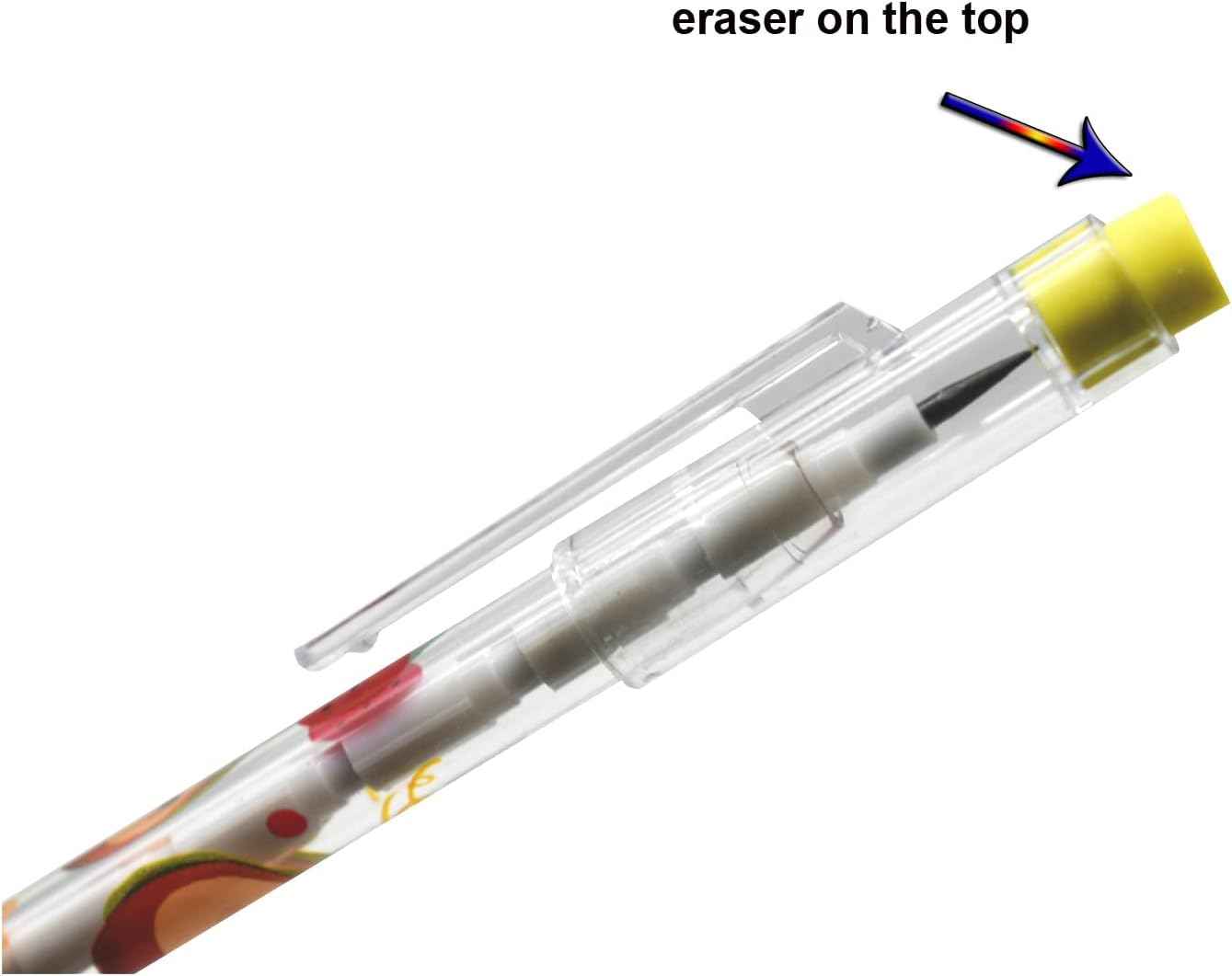 12PCS Cute Animals Non Sharpening Stackable Pencils with 64 Refills - TTpen