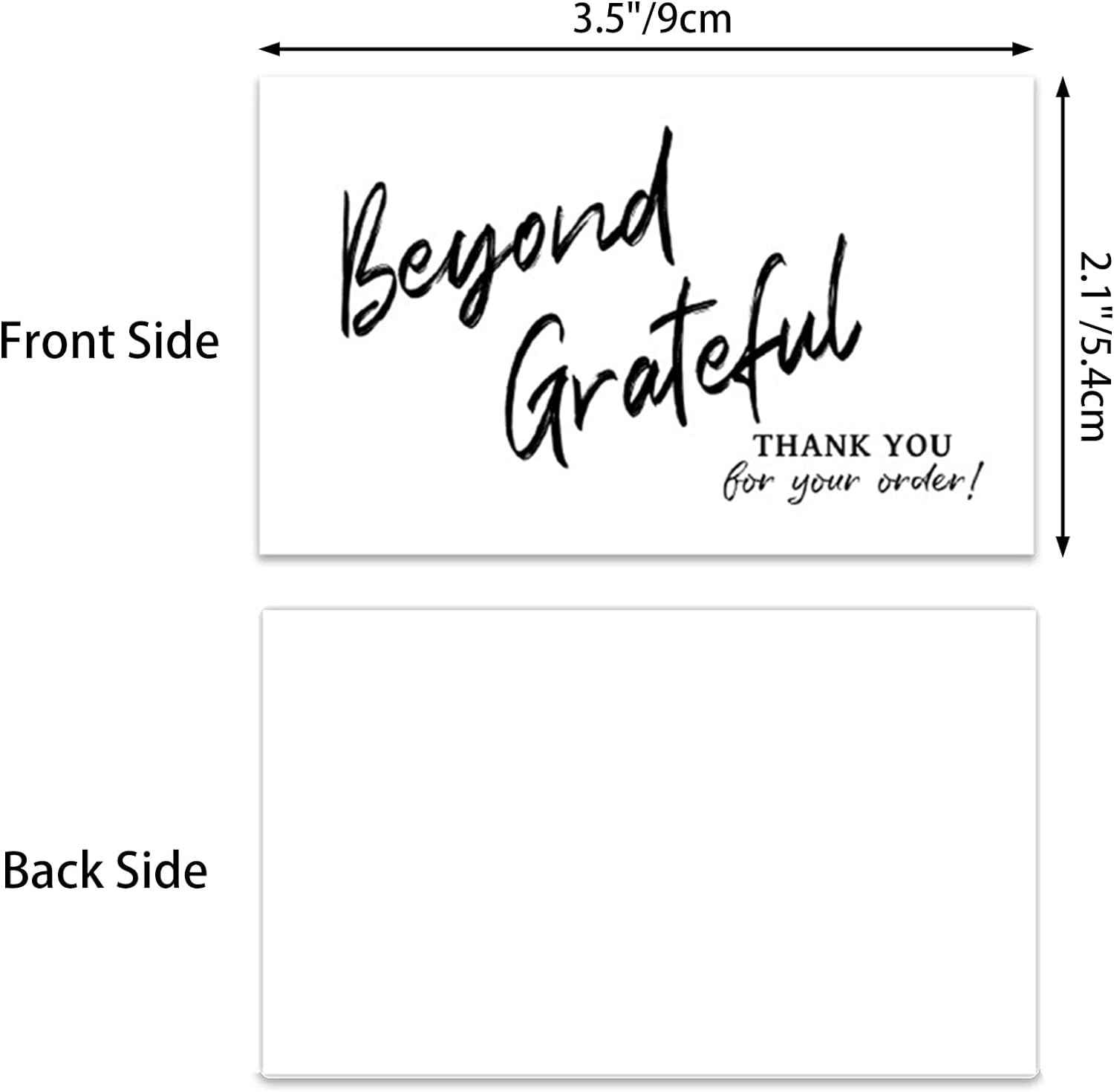 300PCS Thank You For Supporting My Business Cards White - TTpen