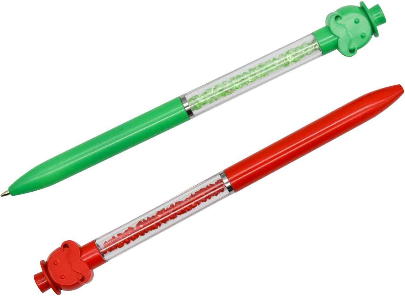 12PCS Fun Mustache Hat Ballpoint Pens Retractable Black Ink - TTpen