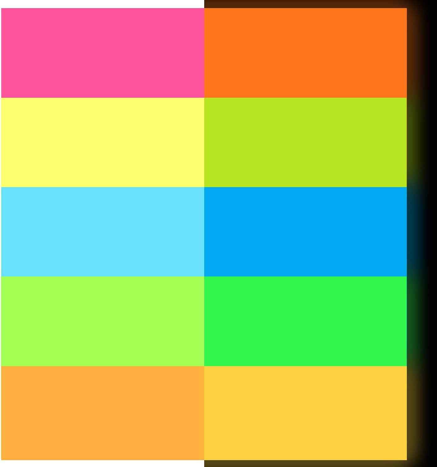 5 Color Neon Heat Transfer Vinyl Glow in The Dark 12 x 10 Inch - TTpen
