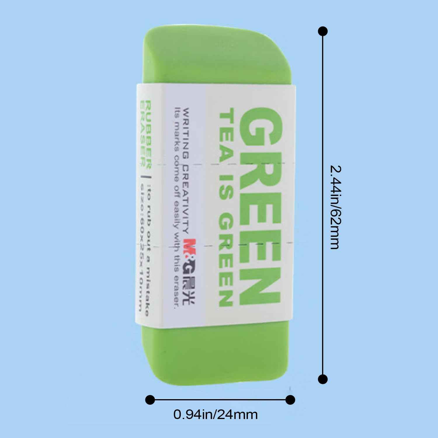 M&G Large Pencil Erasers,8 Assort Colors - TTpen