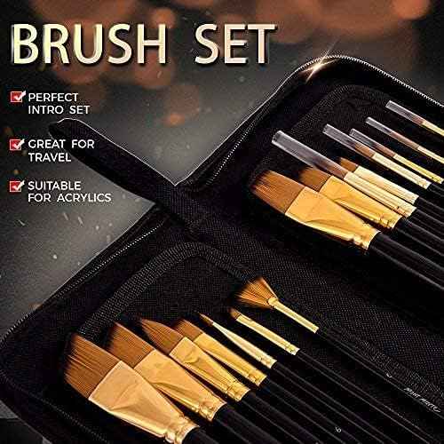 Mont Marte Art Paint Brushes Set,15 Different Sizes - TTpen