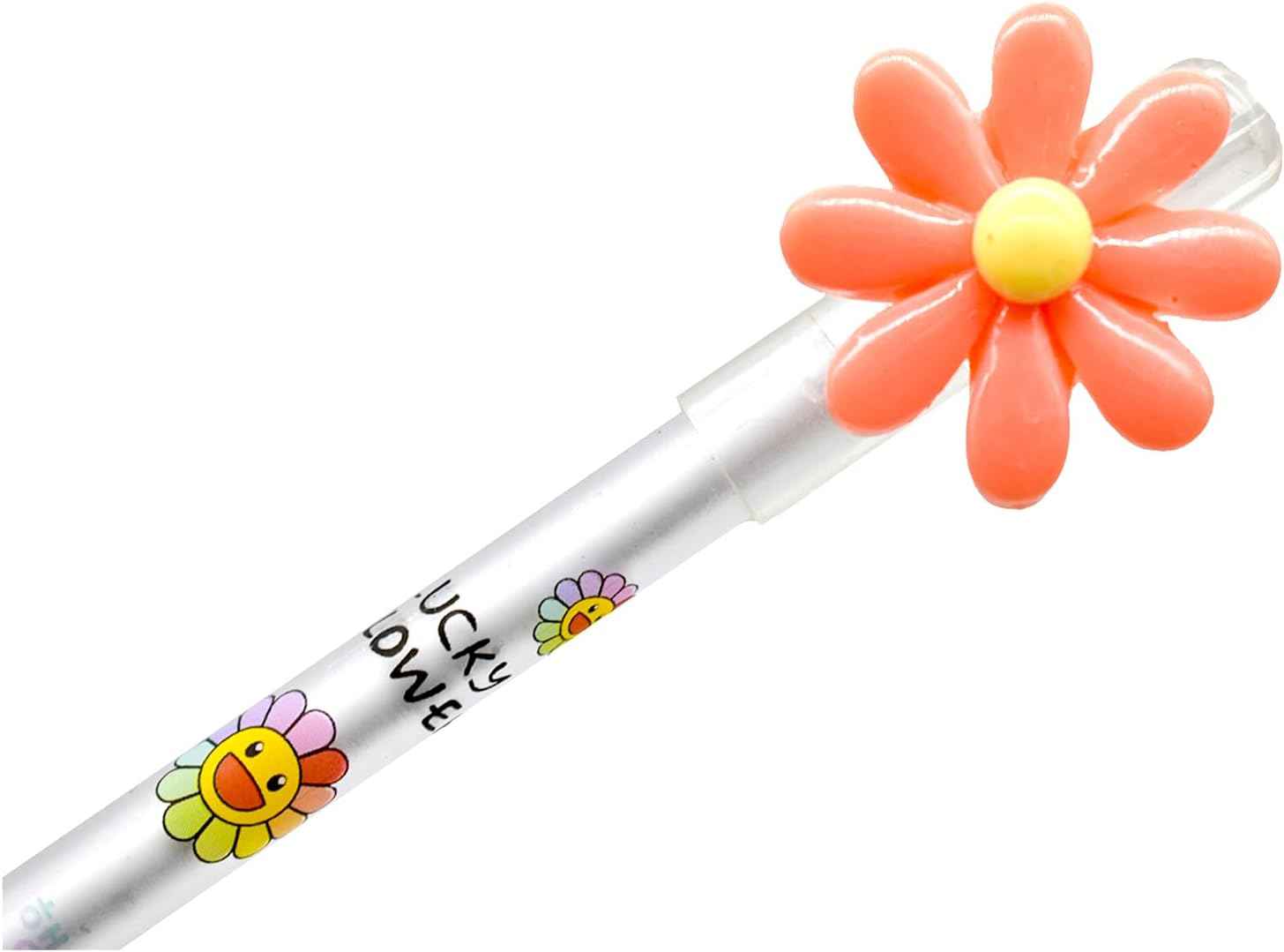 12PCS Fancy Sunflower Gel Pens 0.5mm Black Ink - TTpen