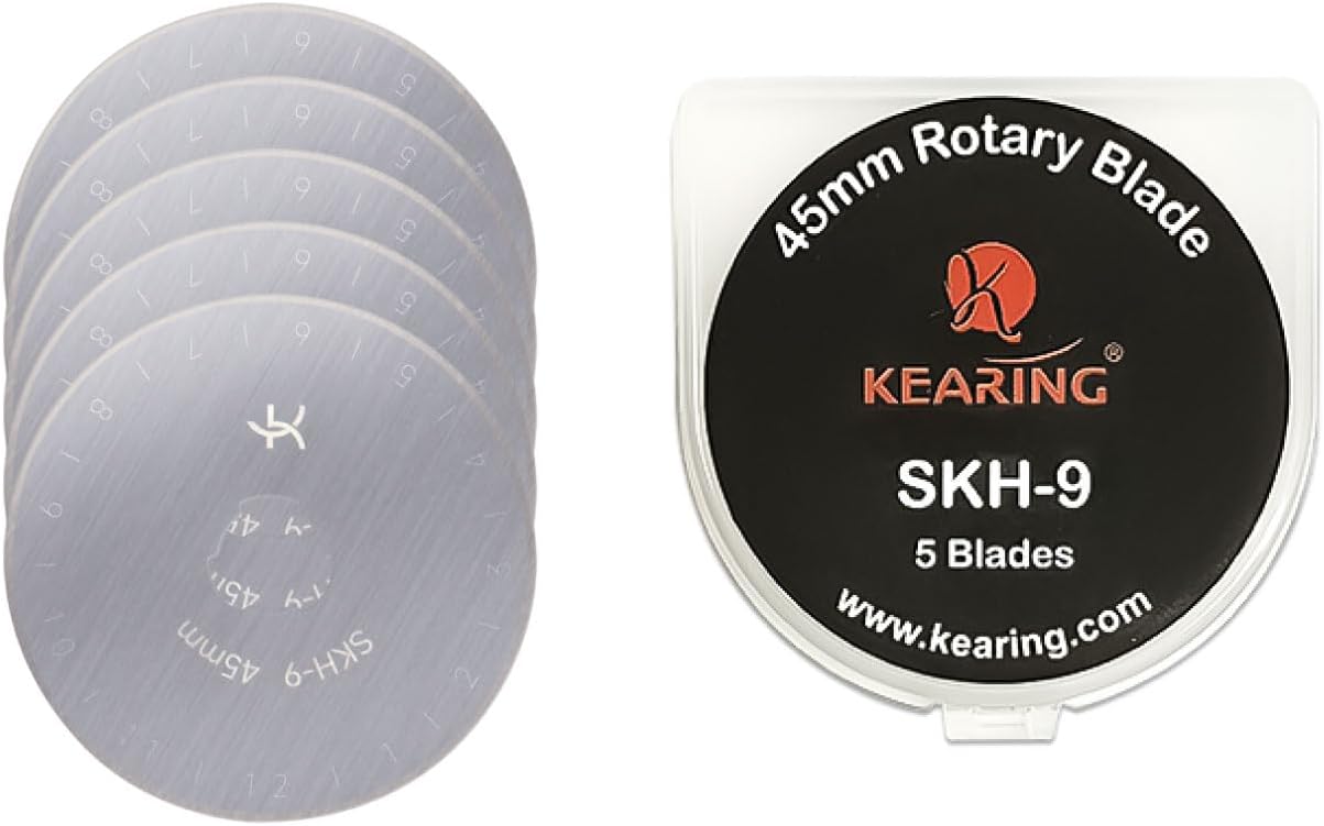 28mm/45mm/60mm Rotary Cutter for Fabric,Precision Cloth Cutting Tool 45mm SKH-9 Blades