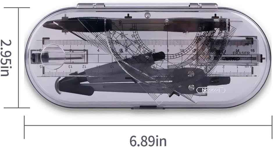 DELI 9591 Math Geometry Kit Set 8 Pieces - TTpen