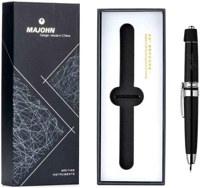 Majohn A3 Fountain Pen Retractable Extra Fine Nib with Converter Case Set - TTpen