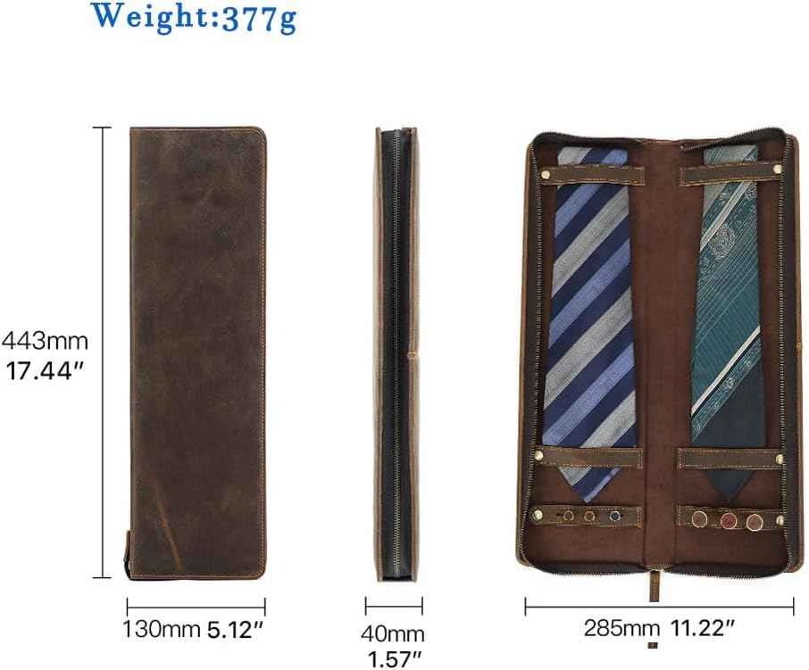 Ties Travel Case Leather Neckties Storage Box