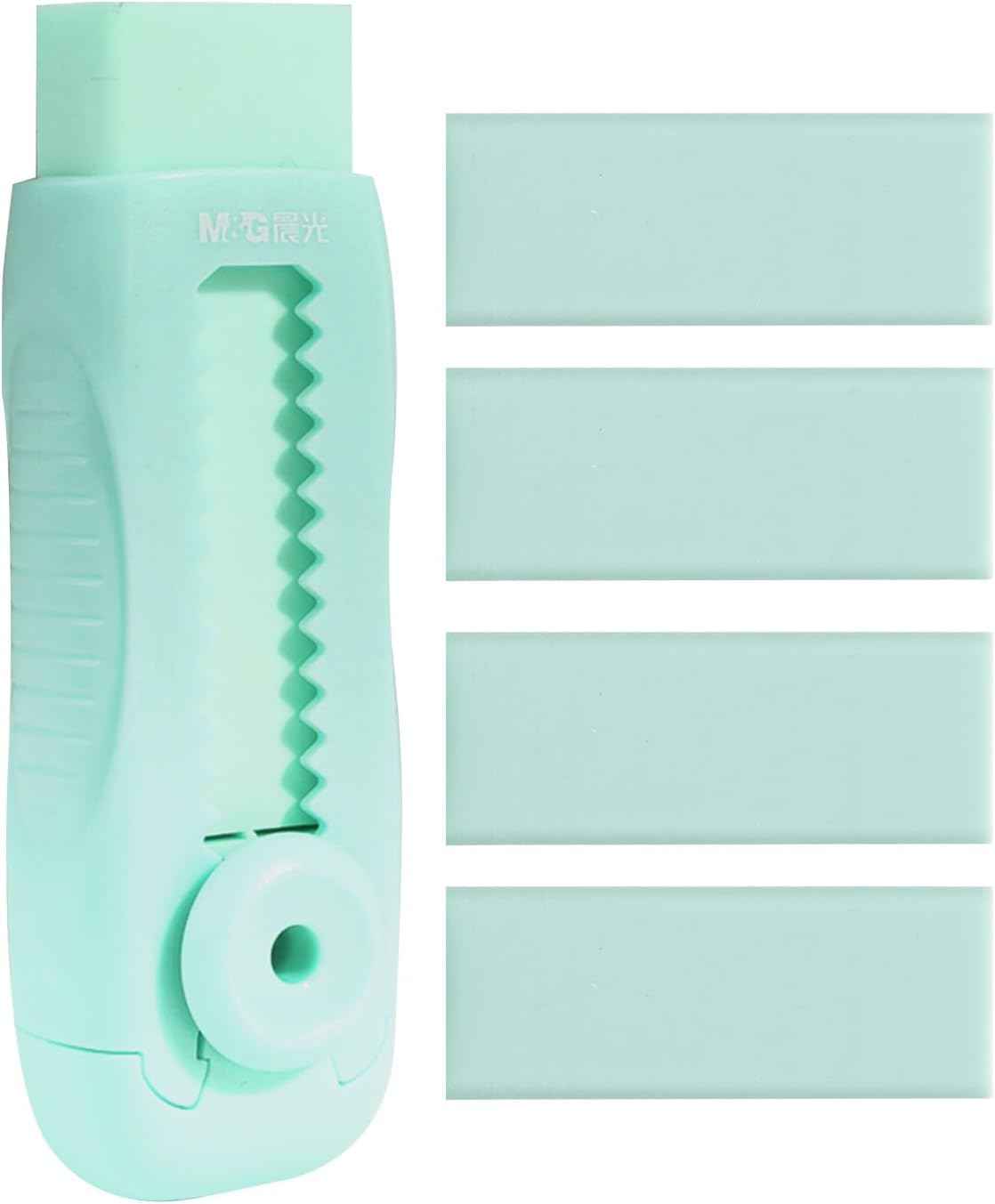 M&G 4+1 Pack Sliding Retractable Eraser with Sleeve and 4 Refill Erasers - TTpen