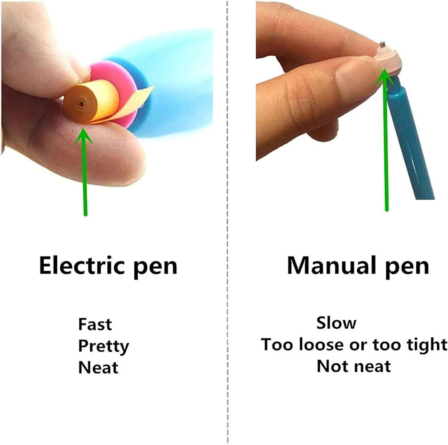 2in1 Quilling Slotted Tool Paper Rolling Electric Pen - TTpen