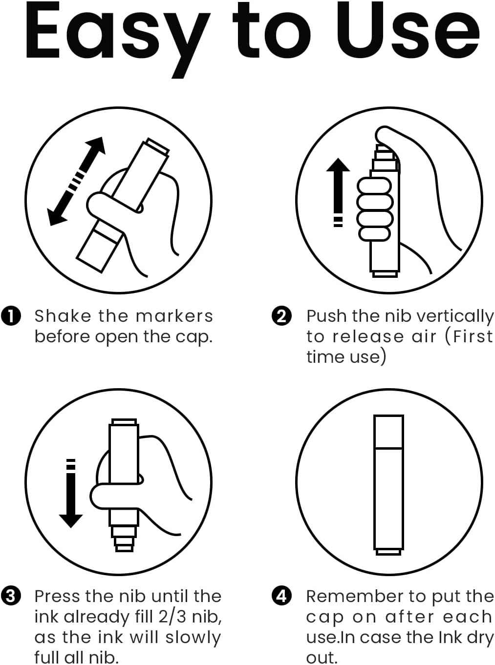 12 Colors Jumbo Graffiti Markers 15mm Wide Tip Acrylic Paint Pens